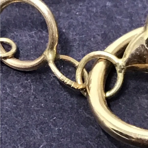 Gold 14k Dolphin jumping through Hoop Drop Earrings Rare vintage ret $850 - Picture 11 of 12